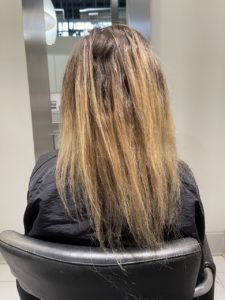 Light Blonde Before Hair Extensions