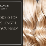 A comparison graphic for hair extensions, this extensions guide highlights the difference between volume and length, featuring images of wavy blonde and brown hair.