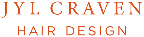 image for jyl craven hair design logo in burnt orange for mobile site